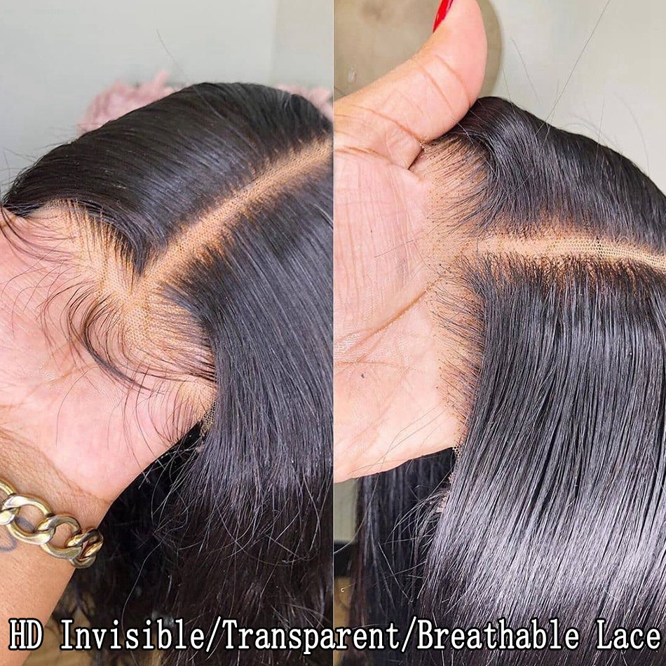 13x4 13x6 360 Perruque Hd Lace Frontal Naturel Raw Indian Human Hair HD Lace Frontal Closure 4X4 5x5 HD Lace Closure and Frontal