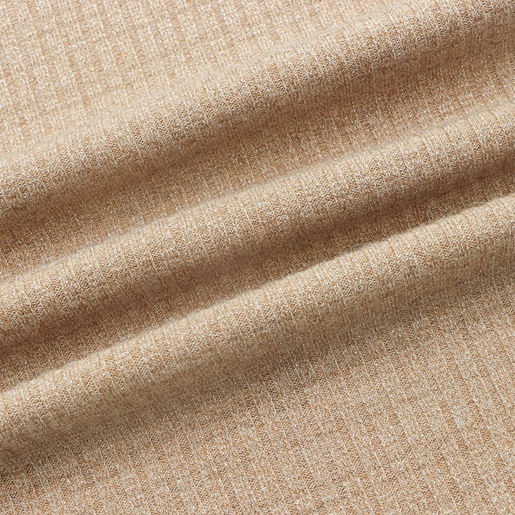 Recycled TR Knitted Fabric 360gsm Custom Viscose Rayon Polyester Metallic Spandex Ribbed Single Jersey Fabric for Winter Garment