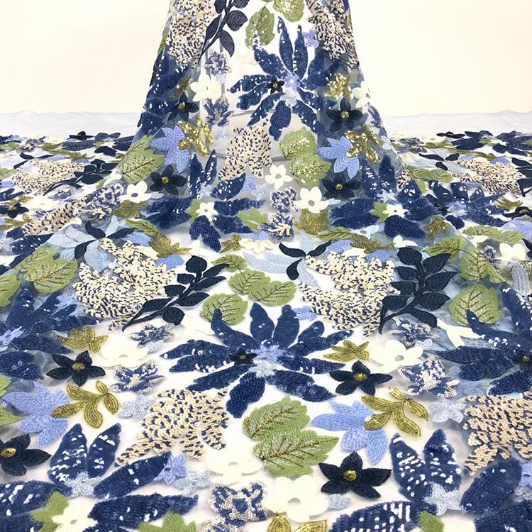 Sequin Embroidery Flower Indian Lace Fabric for Other Apparel&Accessories