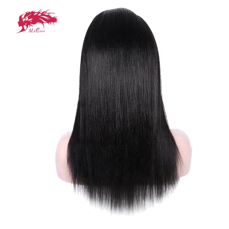 Ali Queen Straight 13X6 Human Hair Lace Front Wig, 10 12 14 16 18 20 26 28 30 inch brazilian hair lace front wig