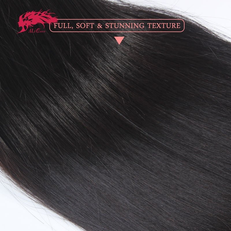Ali Queen Straight 13X6 Human Hair Lace Front Wig, 10 12 14 16 18 20 26 28 30 inch brazilian hair lace front wig