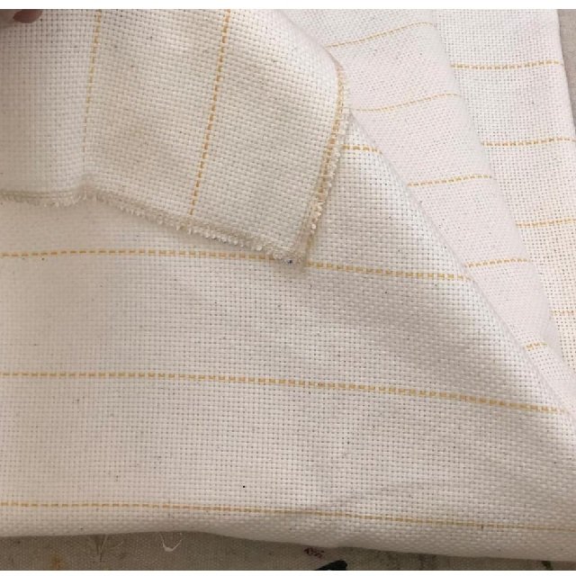 100% Cotton-Virgin Monks-Cloth-Tufting-Fabric High Quality Clothing Good Pattern Reusable Soft Yellow Lines Sustainable Reusable