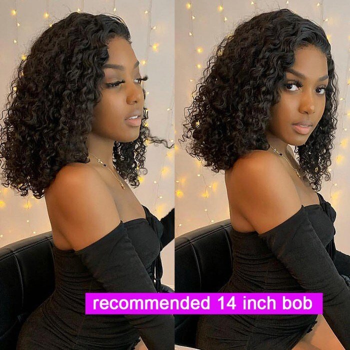Cheap Kinky Curly Short Bob Wigs Brazilian Human Hair Lace Front Wigs For Black Women Hd Lace Frontal Wigs Human Hair Vendors