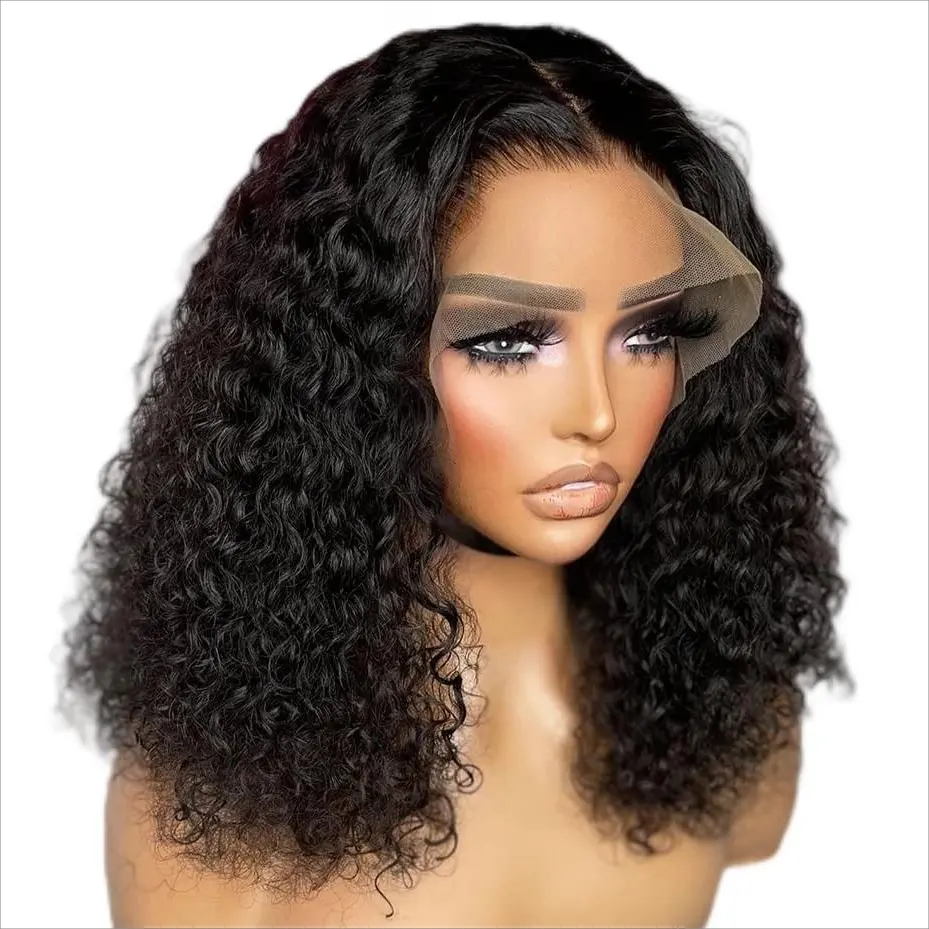 Cheap Kinky Curly Short Bob Wigs Brazilian Human Hair Lace Front Wigs For Black Women Hd Lace Frontal Wigs Human Hair Vendors