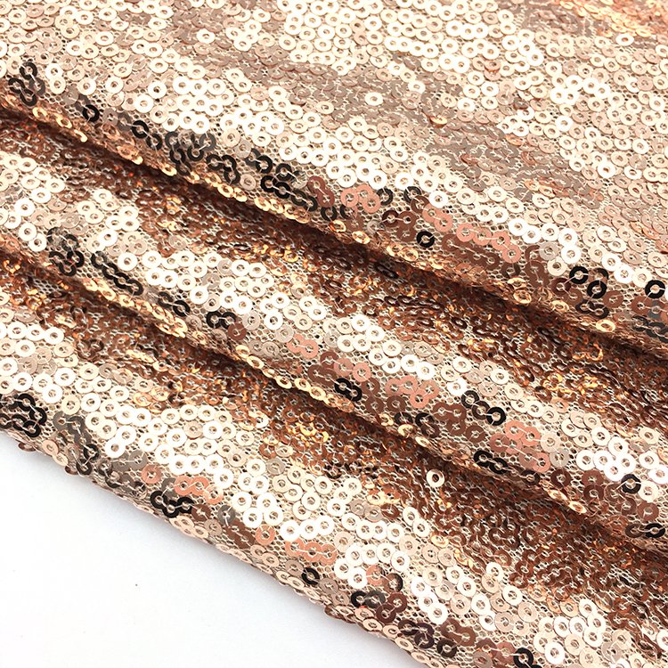 Cheap Wholesale Pice RXF0339 3MM Hot Selling Matter Gold Color Sequin Tulle Net Lace Mesh Embroidery Fabric for Party Dress