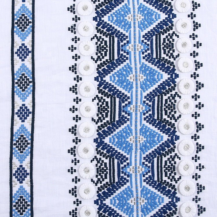 HA-15830C China supplier linen fancy traditional women dress all over 3d embroidery fabric