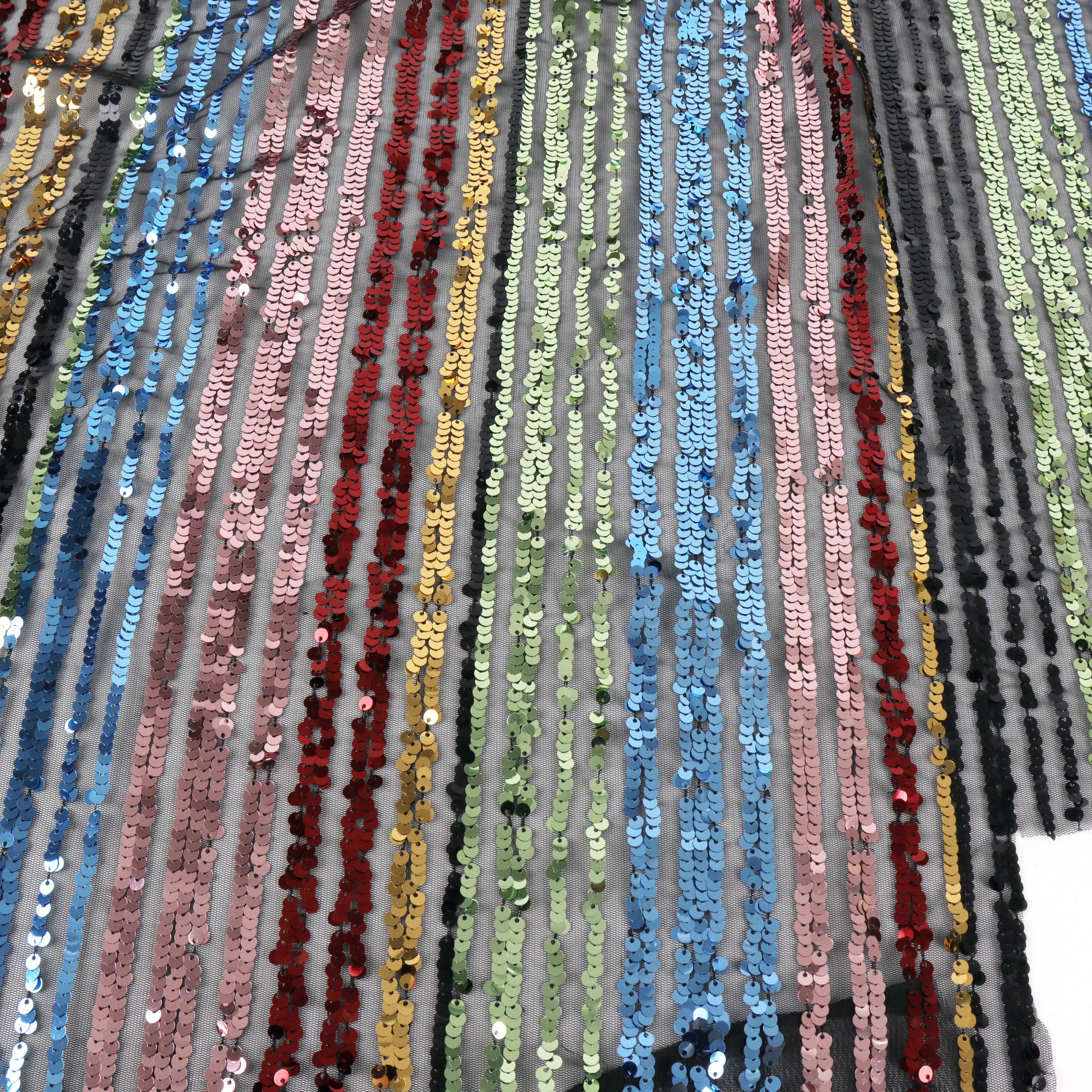 2023 new design beaded lace sequin fabric mesh comfortable soft sequin fabric for women's dress