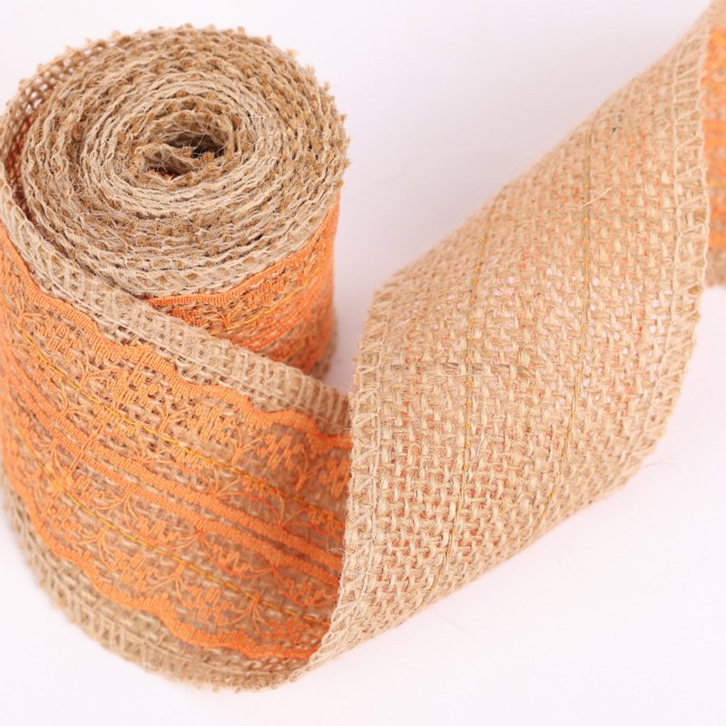 Colorful burlap roll lace DIY handmade Christmas wedding craft lace Linen Rolls