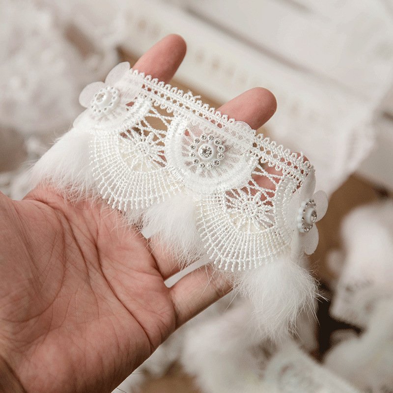 Flower White Mesh Embroidery Lace For Diy Decoration Clothing Accessories