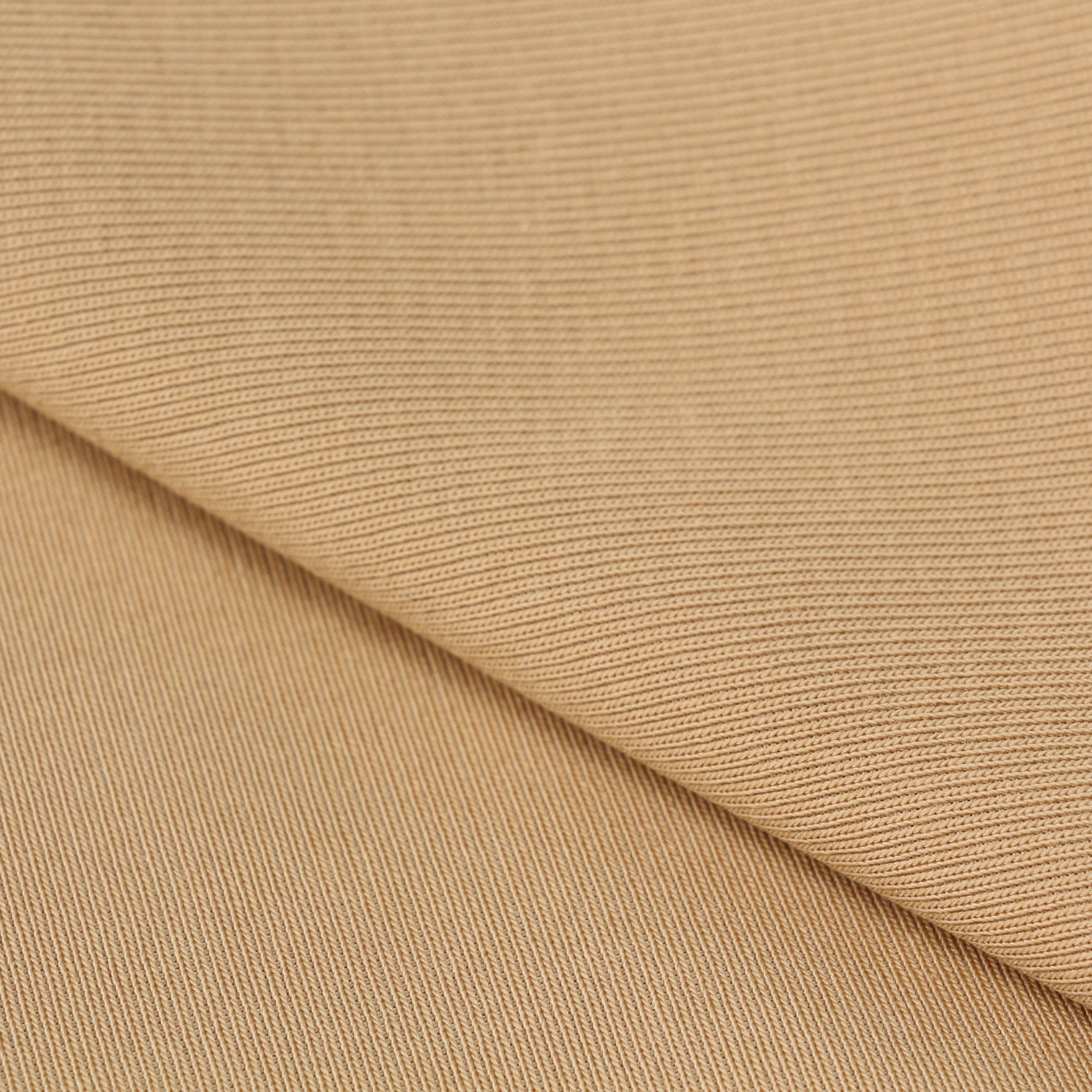 High Quality 32S/1+75D 94%cotton 6%spandex 300gsm imitation mercerized knitting spandex pique Rib fabric for hoodie