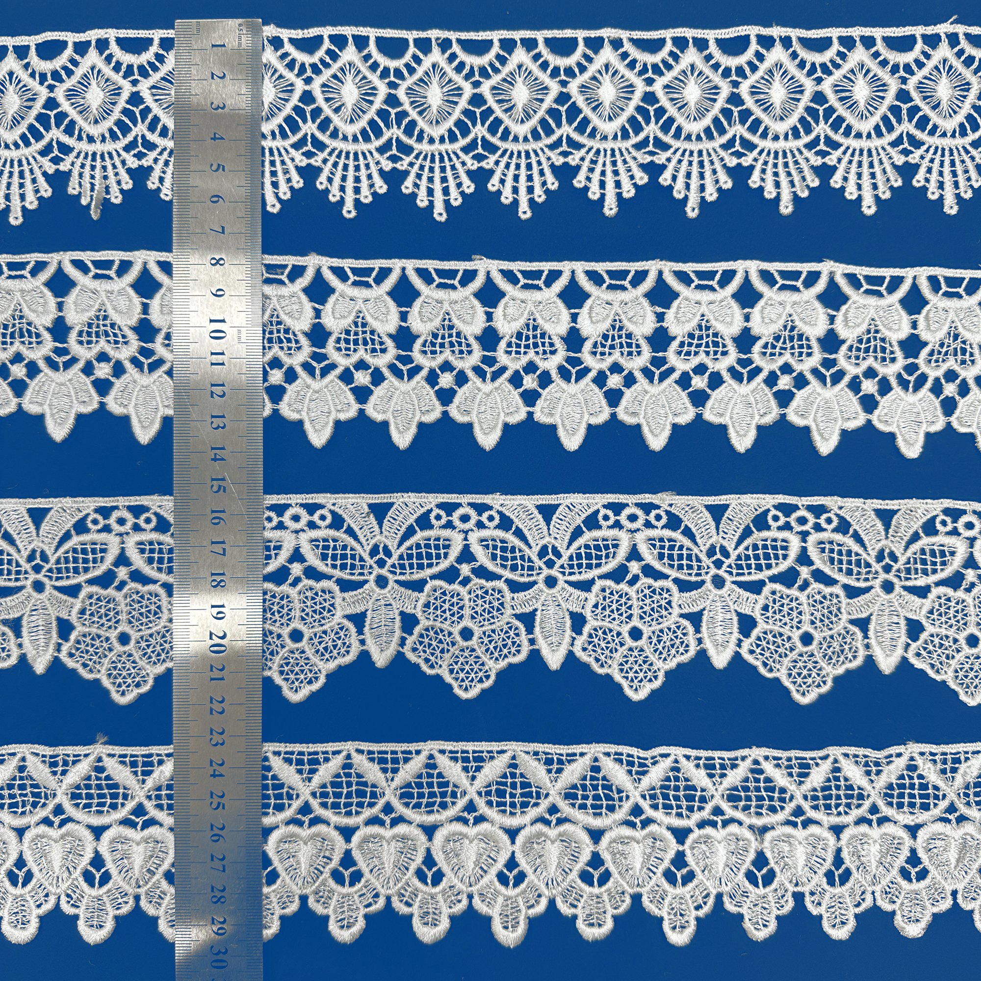 Hot Sale Wholesale Guipure Lace Fabric White Embroidery Renda High Quality Cord Lace Fabric For Nigerian Wedding