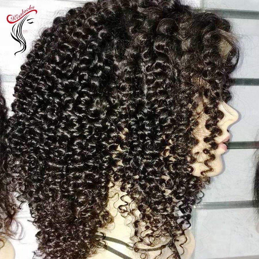 Natural straight curly wavy 360 lace wig with natural color Raw Virgin Human Hair 180 density available Kiss Locks
