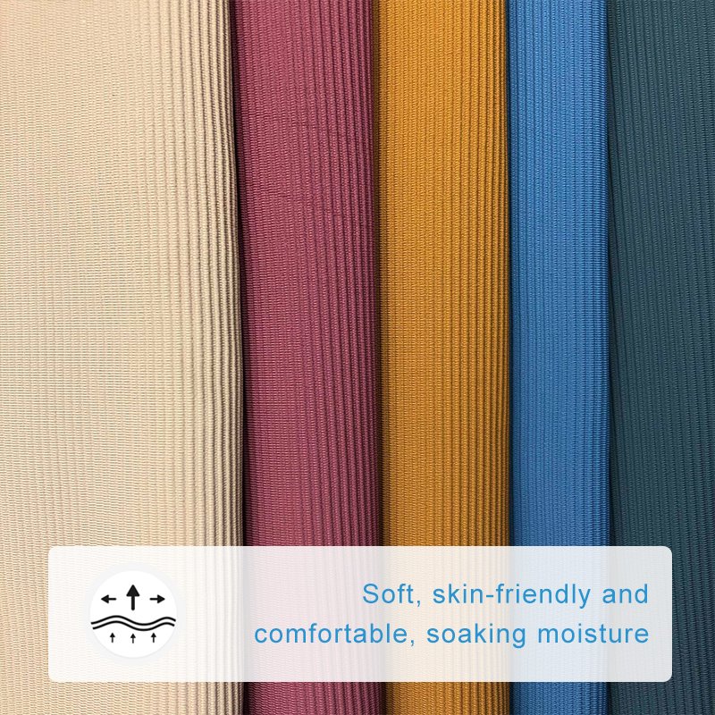 No5527 Sports Use 75% Polyester 25% Spandex yoga wear Ottoman Rib Stretch Knit Fabric