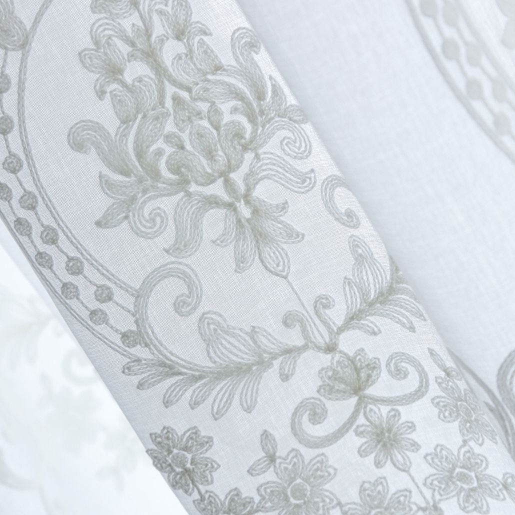 embroider sheer european style bedroom window fabric curtain
