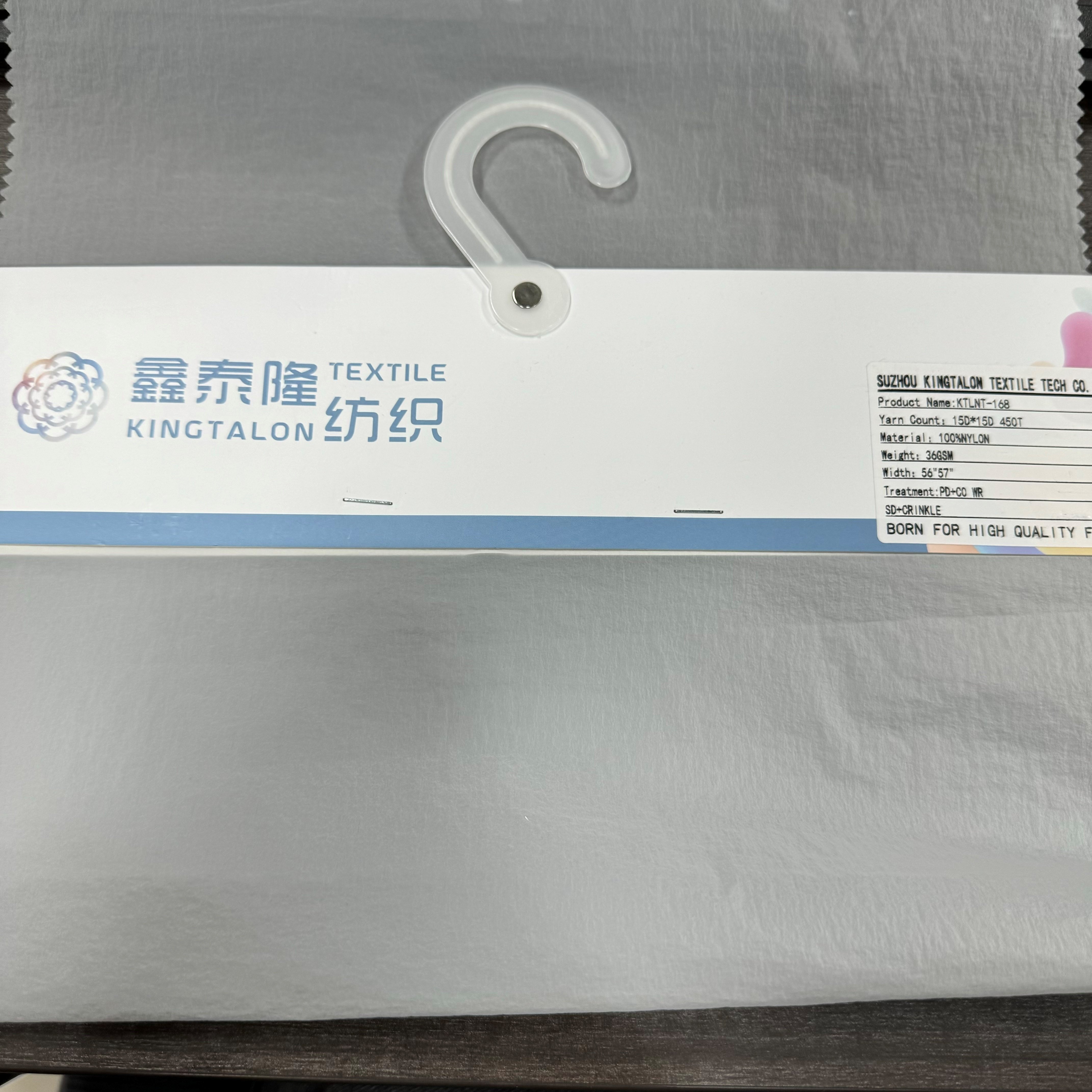 15*15D NYLON TAFFETA CRINKLE TASLON FABRIC FOR WINTER JACKET RECYCLED/ECO- FABRIC FOR DOWNJACKET