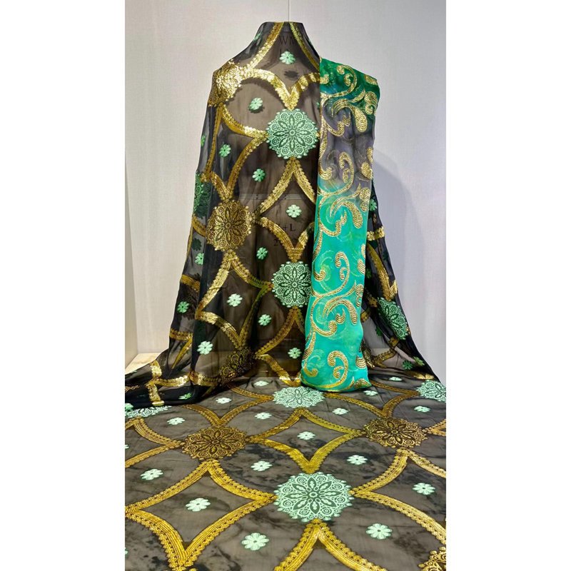 somalia fashion real silk garbasar and dirac ,fashion hot sale fabric , popular high quality material