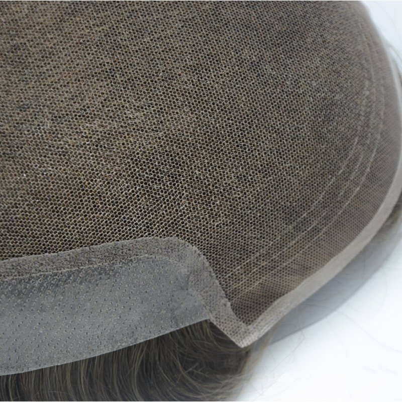 Wholesale Natural Hairline Breathable OCT Swiss Lace With Frontal Super Thin Skin PU Human Hair Toupee For Men