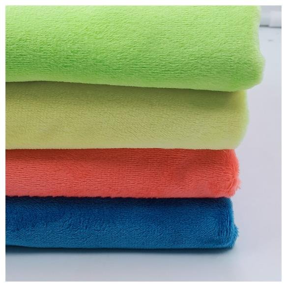 100% polyester 290gsm short plush velvet fabric with customized colors