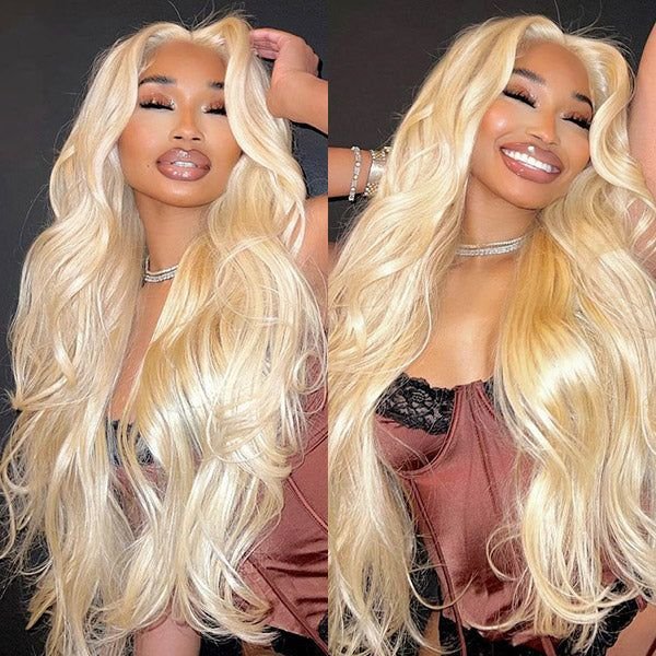 13x4 Lace Front Human Hair Blonde Lace Front Wigs Human Hair 613 Transparent Lace Frontal Wig Blonde Wig Human Hair 200% Density