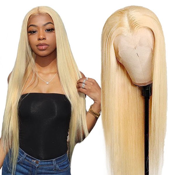 13x4 Lace Front Human Hair Blonde Lace Front Wigs Human Hair 613 Transparent Lace Frontal Wig Blonde Wig Human Hair 200% Density