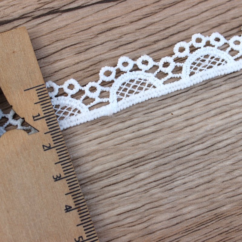 Zeal Apparel French Style Sewing Fabric White Milk Silk Lace for DIY Handmade Accessories Bridal Craft Custom Width Embroidery