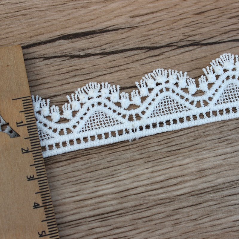 Zeal Apparel French Style Sewing Fabric White Milk Silk Lace for DIY Handmade Accessories Bridal Craft Custom Width Embroidery