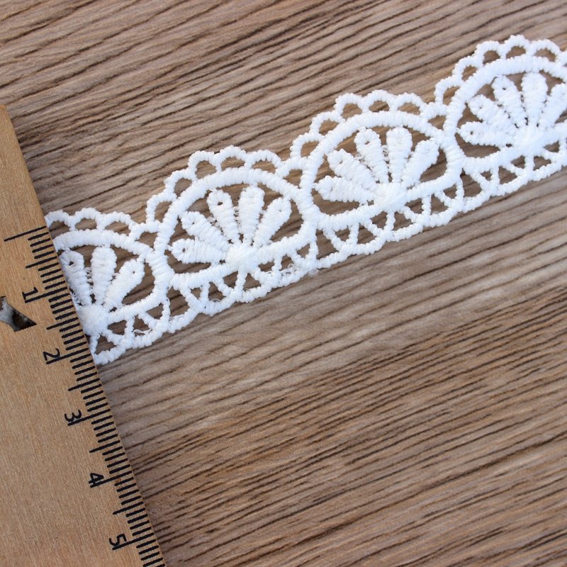 Zeal Apparel French Style Sewing Fabric White Milk Silk Lace for DIY Handmade Accessories Bridal Craft Custom Width Embroidery