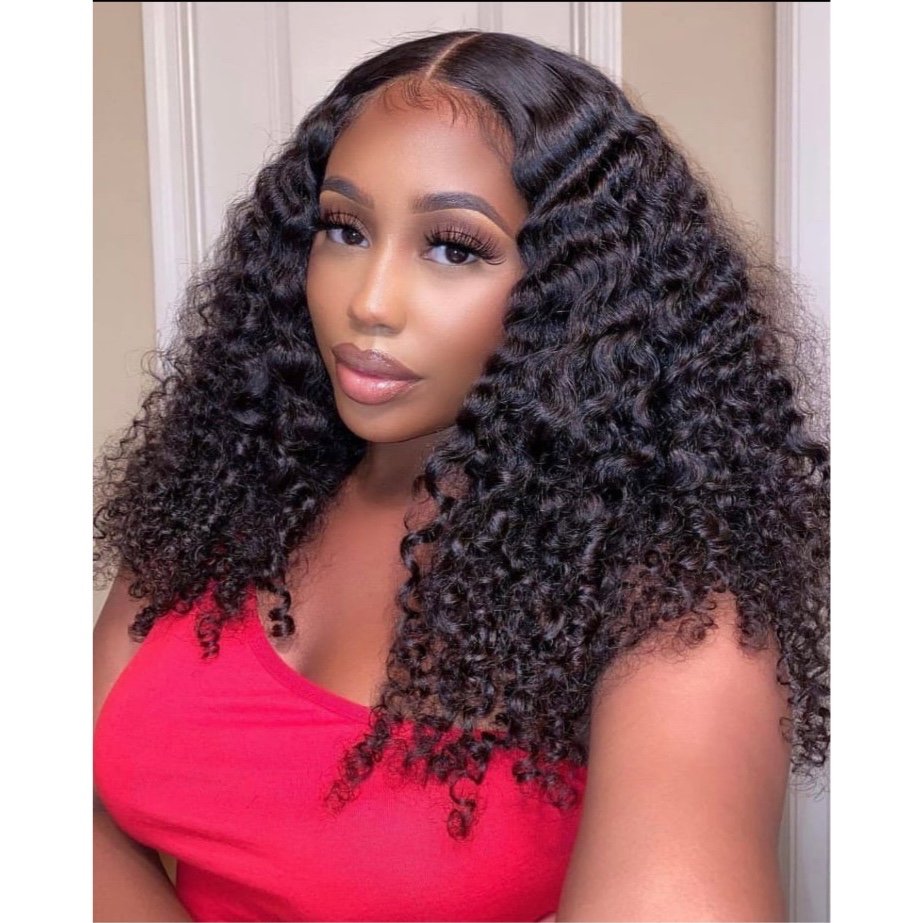 Cambodian Kinky Curly Hair HD Lace Wig 200% Density Cambodian Human Hair 5*5 HD Lace Frontal Wigs Double Drawn Wig
