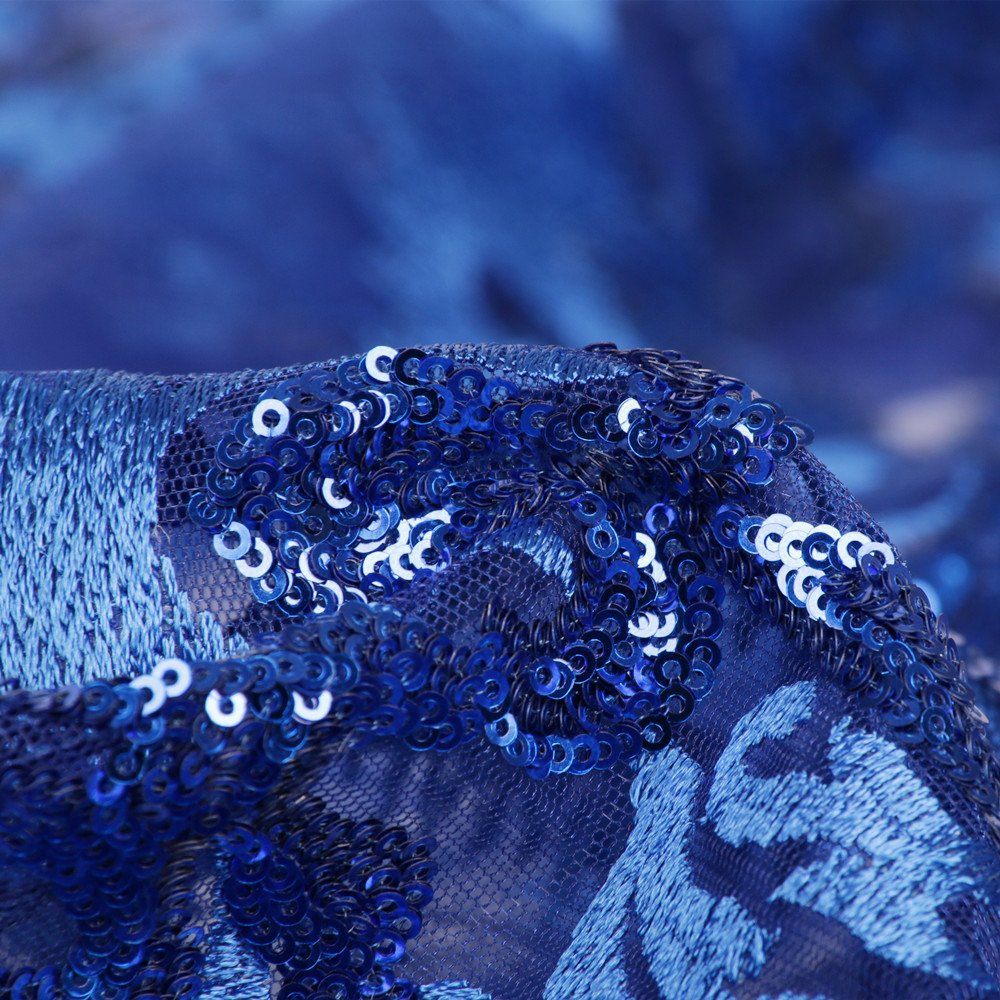 european sequin embroidery lace fabric for women party dress floral sequin embroidery fabrics for clothing material
