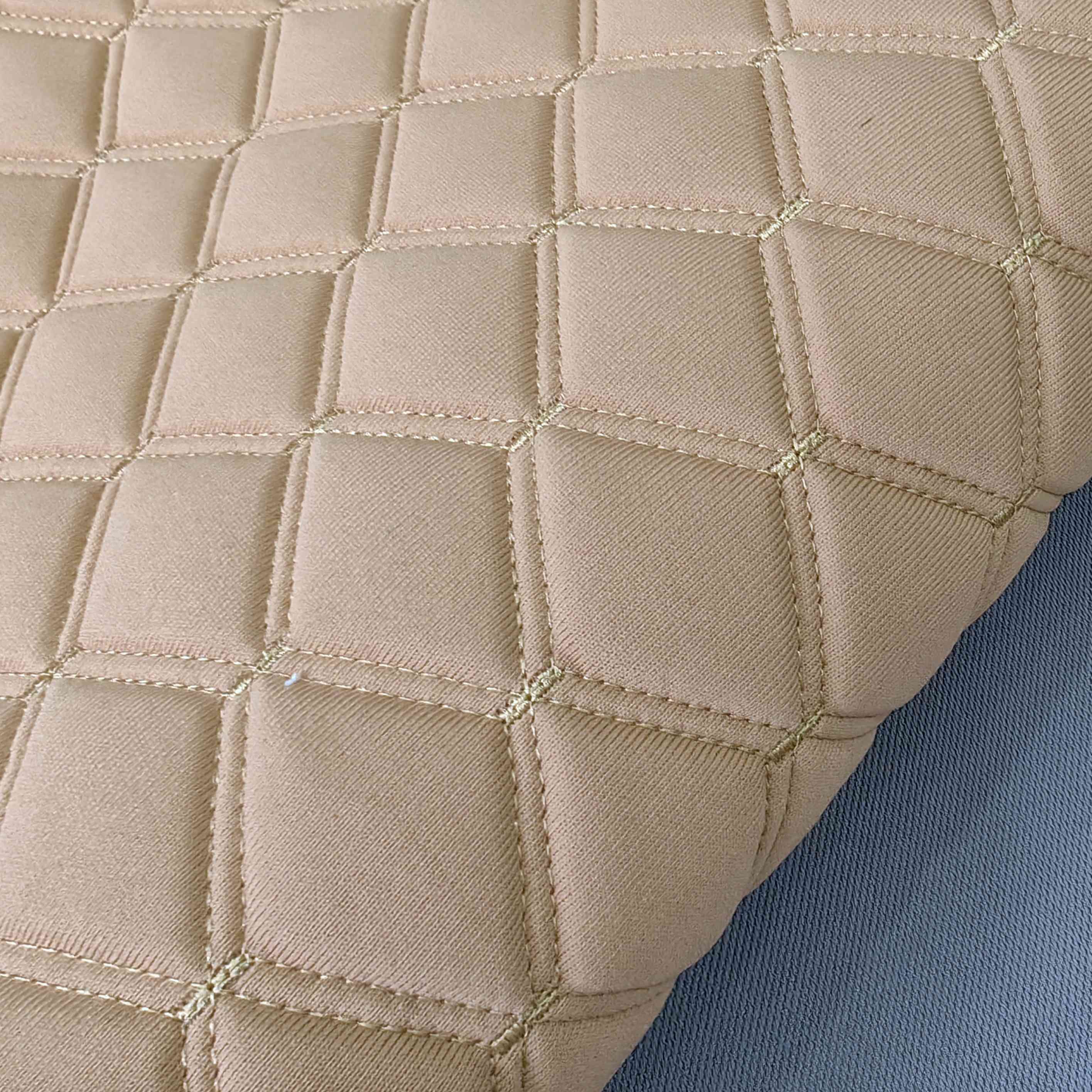 100% Polyester Embroidery Fabric with Foam for Car Seat/Bus Seat