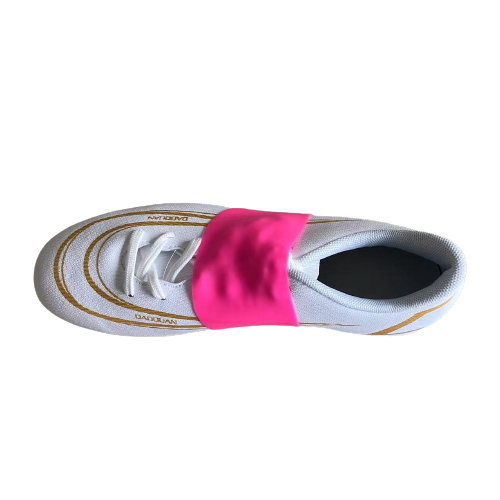 Silicone Pink Durable Soccer Cleat Lace Cover Protector Soccer Lace Bands Soccer Cleat Lace