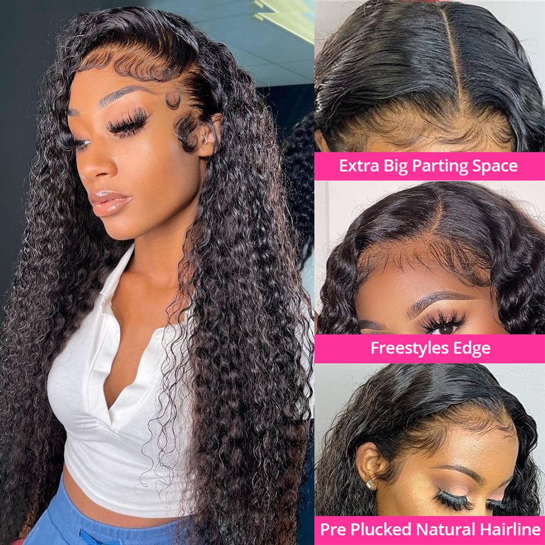 HD 360 Lace Frontal Wigs Water Wave Full Lace Human Hair Wigs Vendor Curly Brazilian Human Hair Lace Front Wigs For Black Women