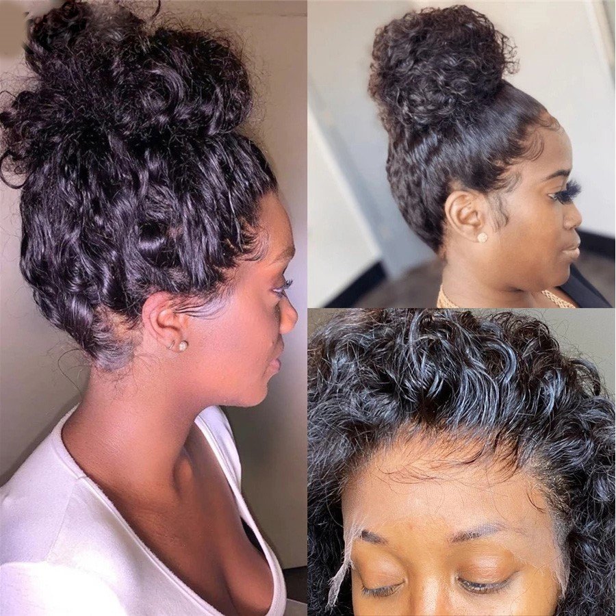 HD 360 Lace Frontal Wigs Water Wave Full Lace Human Hair Wigs Vendor Curly Brazilian Human Hair Lace Front Wigs For Black Women