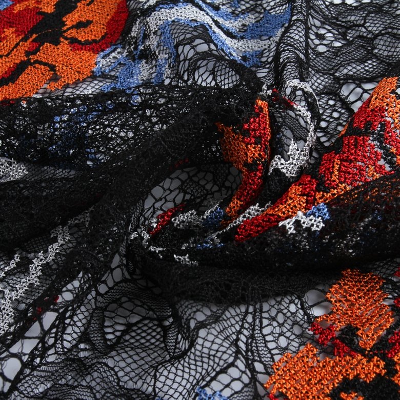 HA-14443 Professional fashion design rose floral lace fabric embroidery for dress