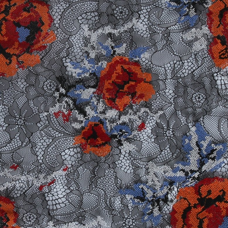 HA-14443 Professional fashion design rose floral lace fabric embroidery for dress
