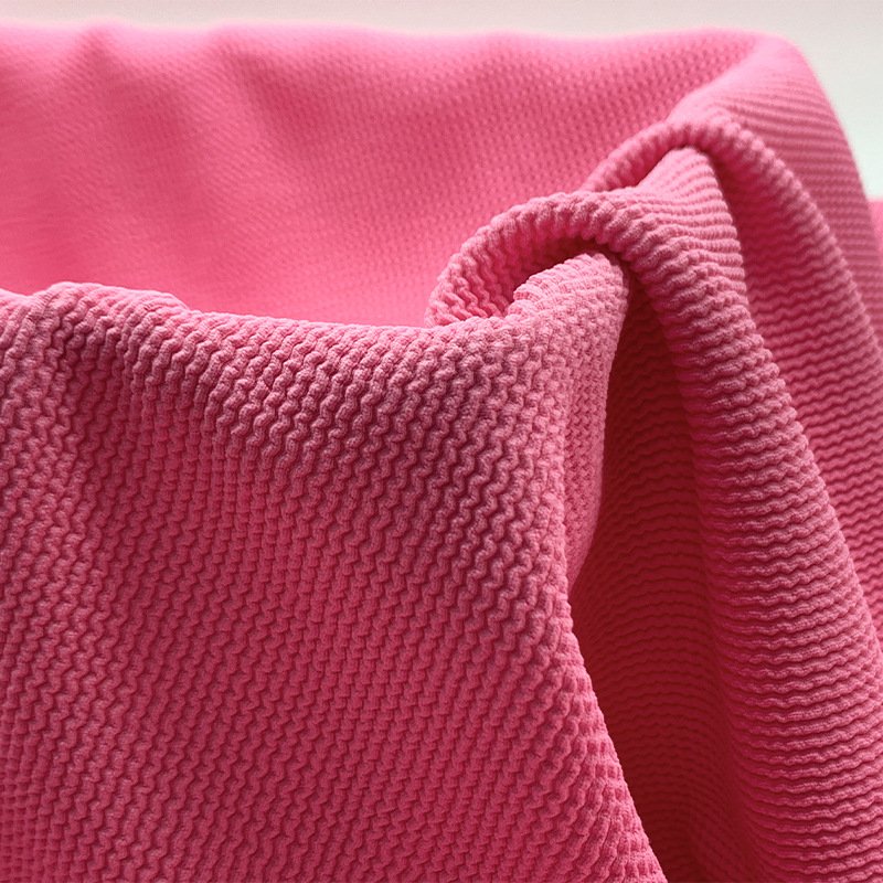 Factory Custom High Quality Polyester Spandex Jacquard Stretch Fabric Elastic Rib Sportswear for Girls for Swimsuits Stair Cloth