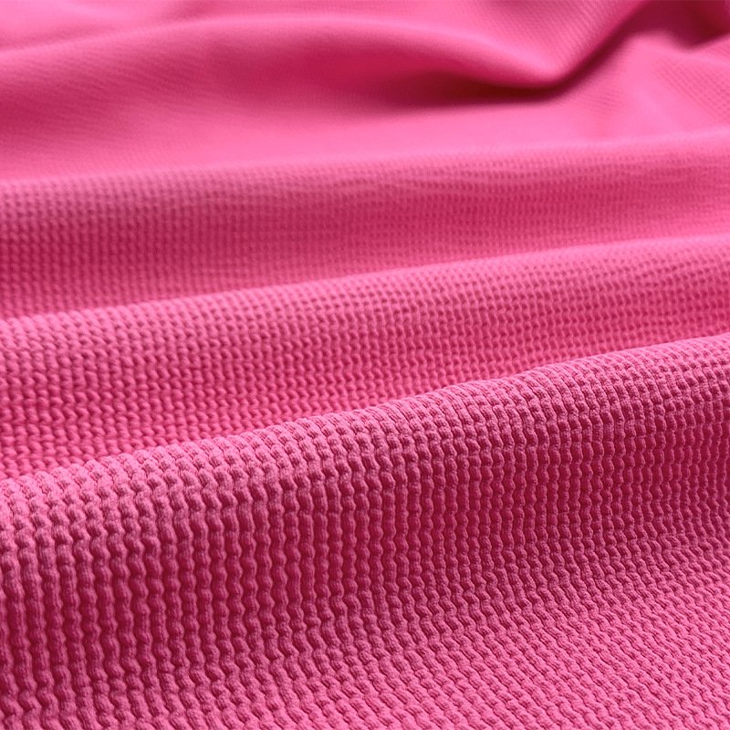 Factory Custom High Quality Polyester Spandex Jacquard Stretch Fabric Elastic Rib Sportswear for Girls for Swimsuits Stair Cloth