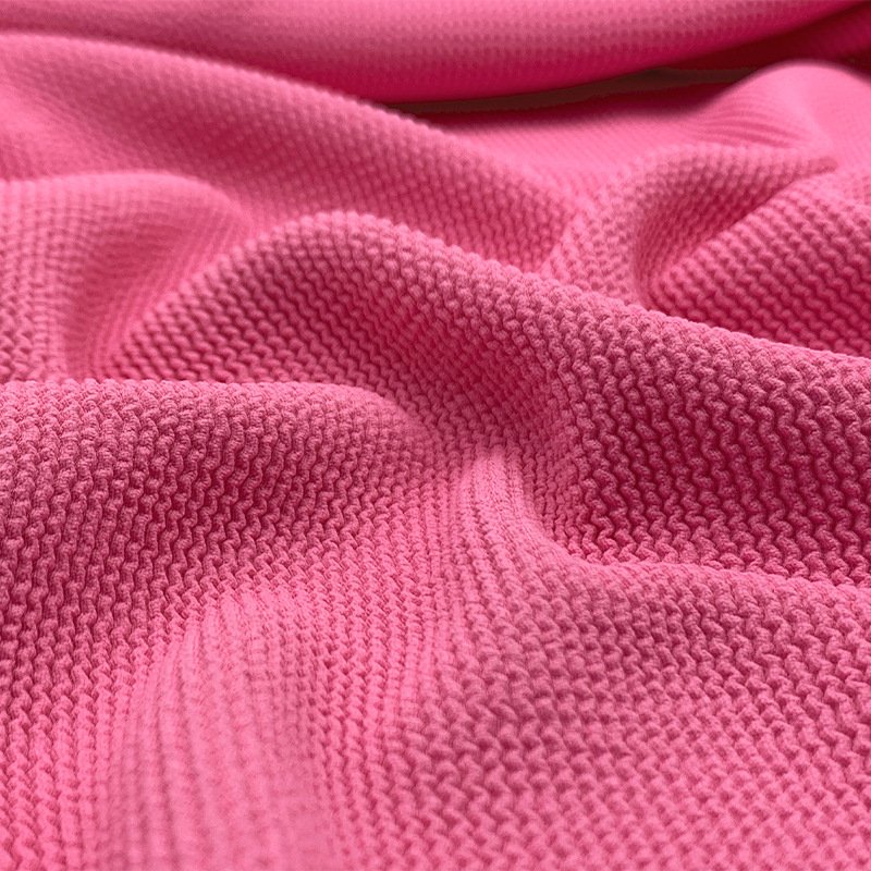Factory Custom High Quality Polyester Spandex Jacquard Stretch Fabric Elastic Rib Sportswear for Girls for Swimsuits Stair Cloth