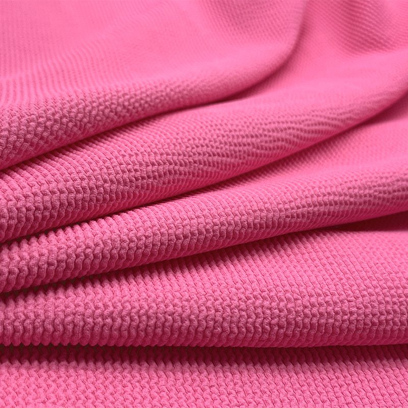 Factory Custom High Quality Polyester Spandex Jacquard Stretch Fabric Elastic Rib Sportswear for Girls for Swimsuits Stair Cloth