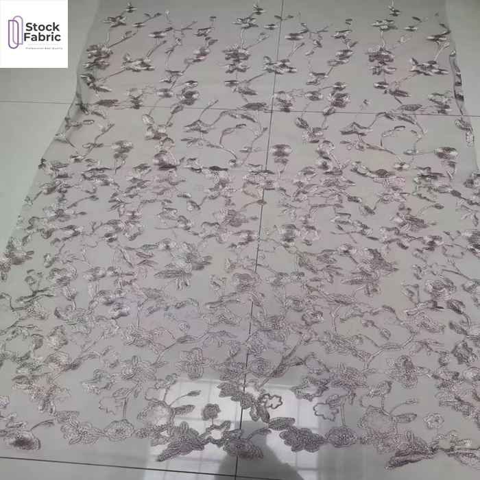 China textile hot selling woven heavy mesh embroidery fabric stock lot for clothing