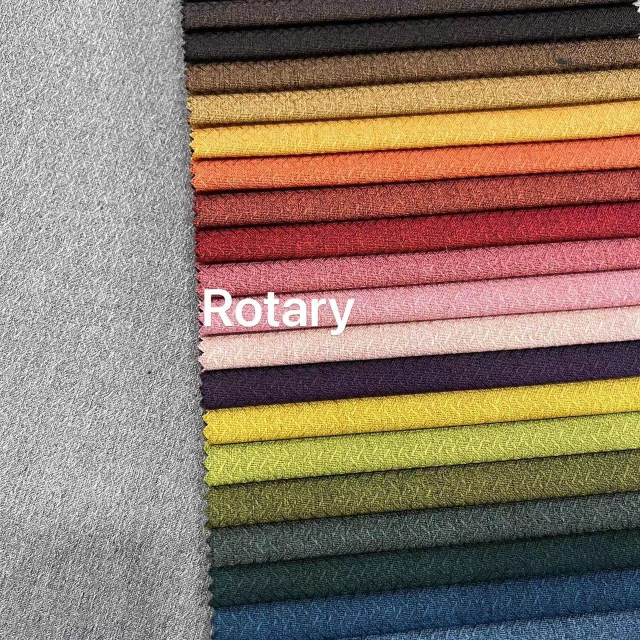 Rotary-China Textiles 100Polyester Linen Like Fabric Linen Look Heavy Sofa Fabric