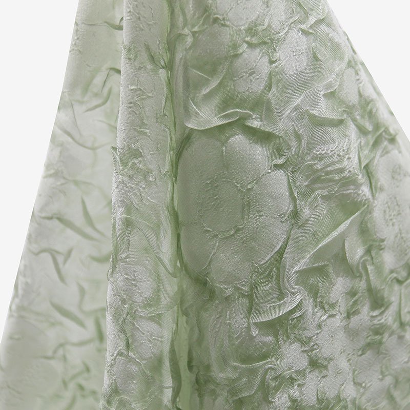 wholesale meter price shifon fabric pure pleated chiffon decorative embroidery flowers for wedding dress