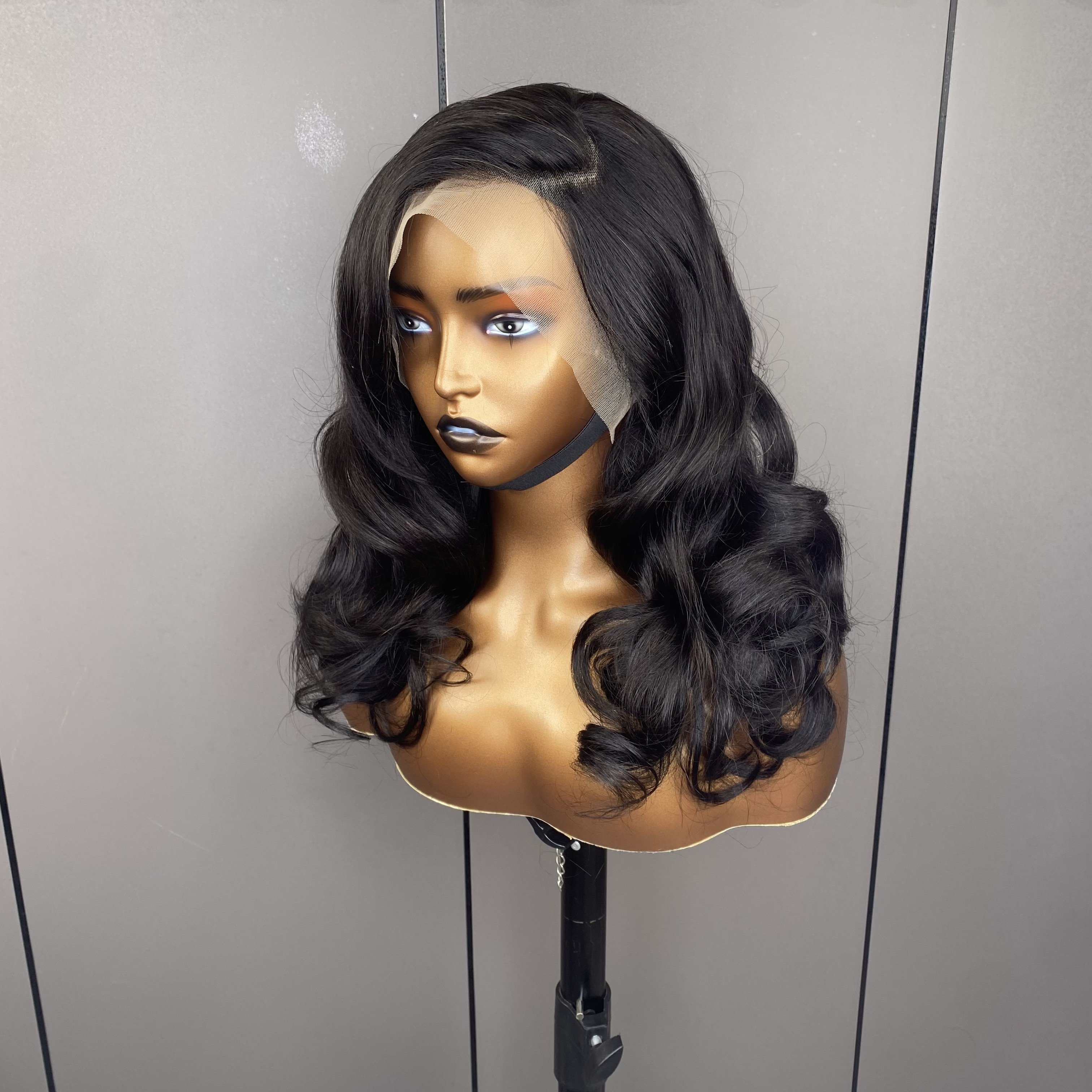 SDD Short Elegant 13x4 HD Full Frontal Body Wave Wig Loose Wavy Lace Front Human Hair Wigs for Women