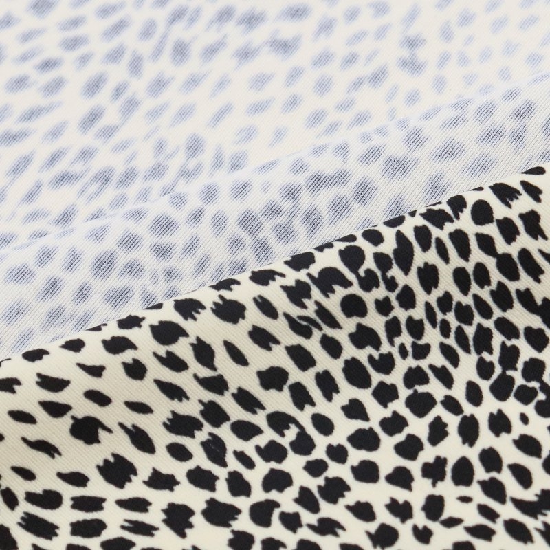 Nylon 77% Spandex 23% Weft Knitted Matte Double-sided Custom Black Dot Printed Fabric For Swimwear/ Underwear