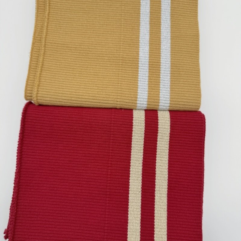 Cotton Rib Cuff Stripe Flat Knit Polo Shirt Collar and Cuff, Trim Garment or Accessorize