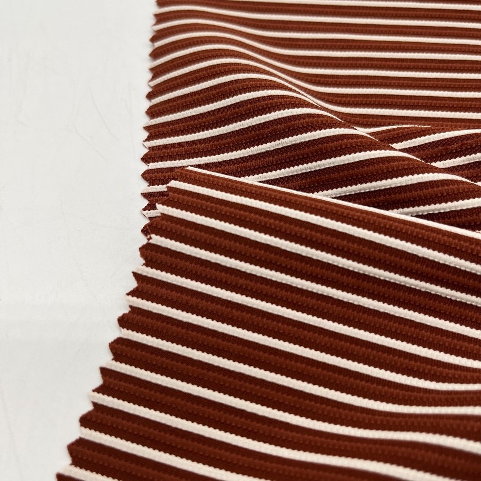 new product stripe jacquard polyester spandex swimwear swimsuit elastic stock swimwear fabric bikini textile