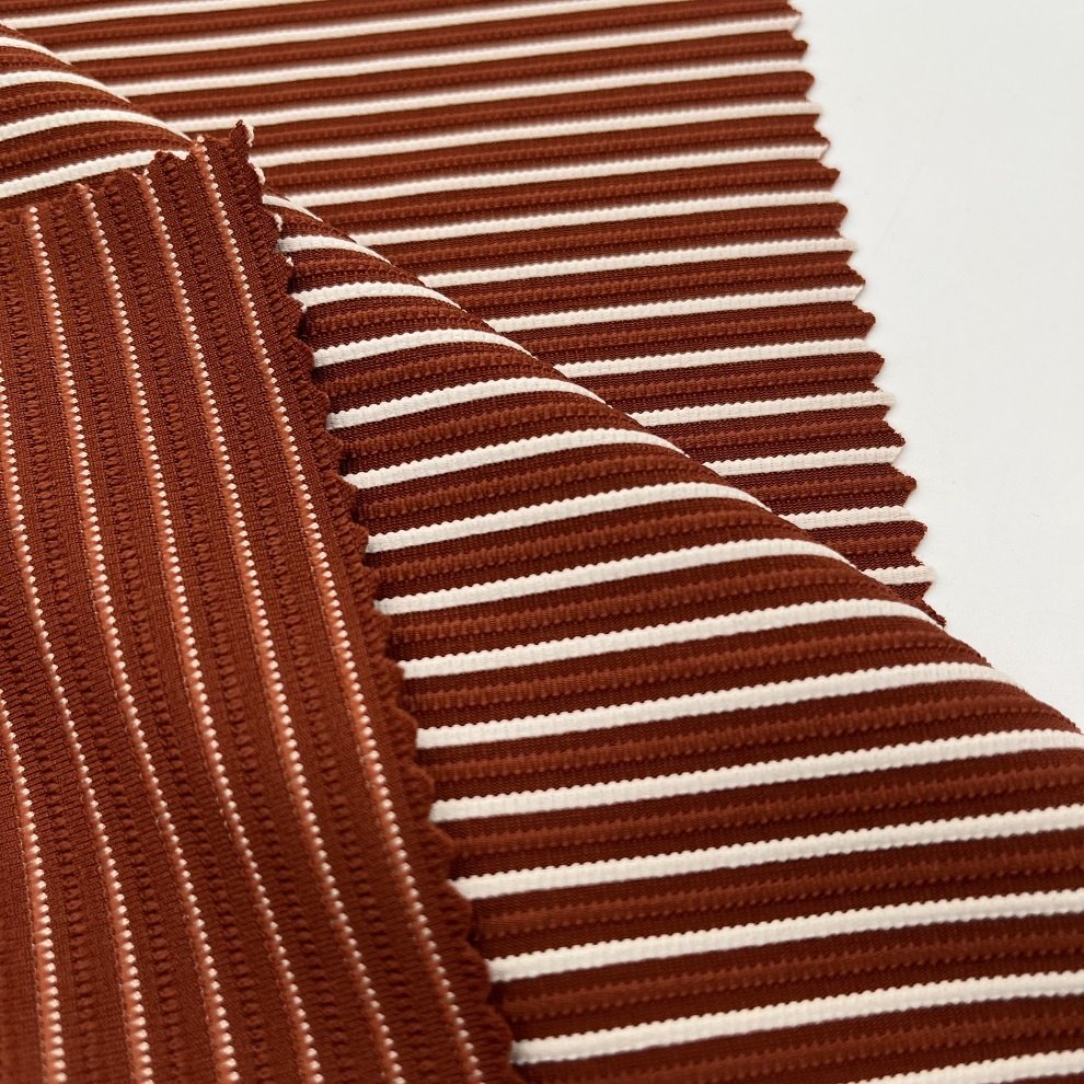 new product stripe jacquard polyester spandex swimwear swimsuit elastic stock swimwear fabric bikini textile