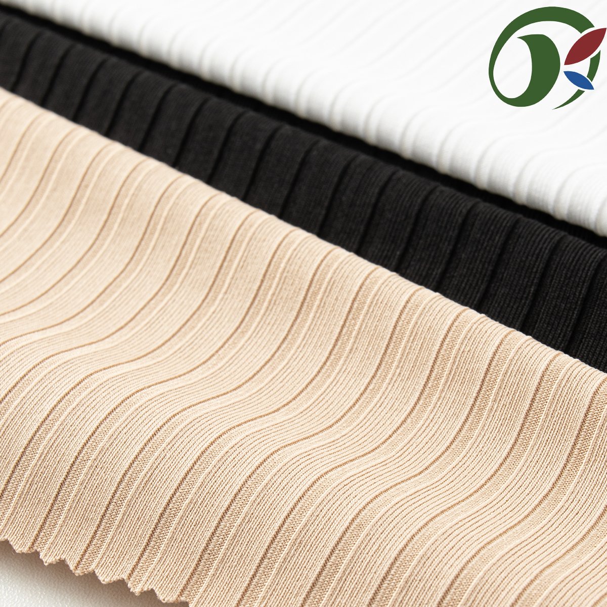 Wholesale Multi color Knitted Rib Polyester spandex Fabric Breathable Plain Dyed Style Textiles
