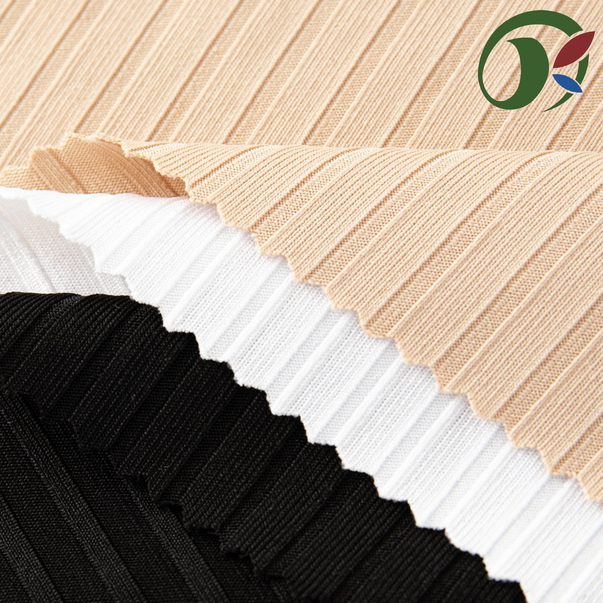 Wholesale Multi color Knitted Rib Polyester spandex Fabric Breathable Plain Dyed Style Textiles