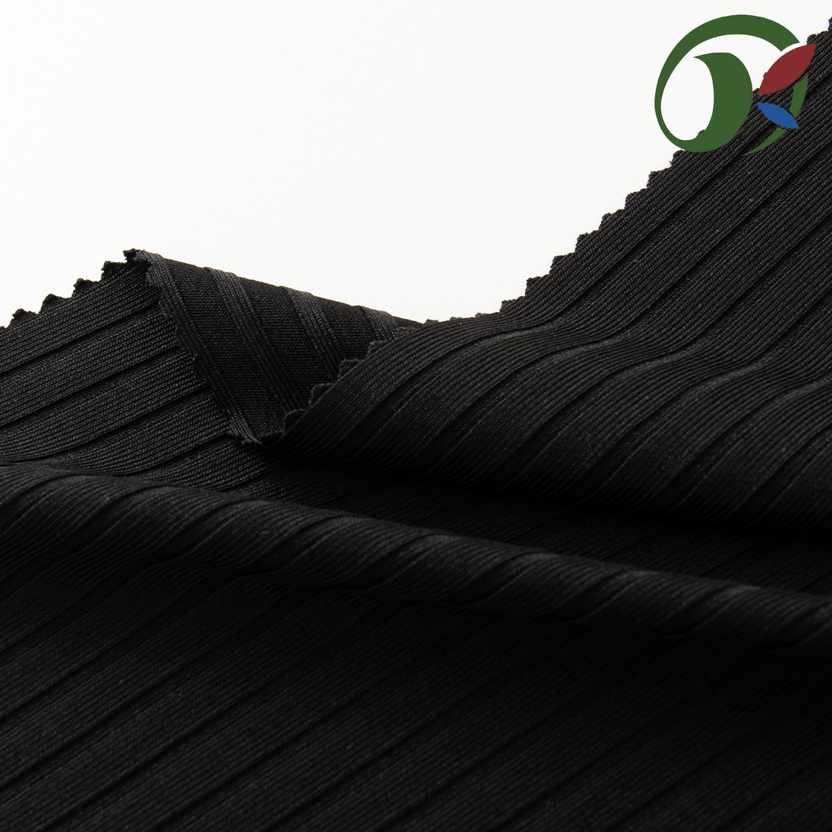 Wholesale Multi color Knitted Rib Polyester spandex Fabric Breathable Plain Dyed Style Textiles